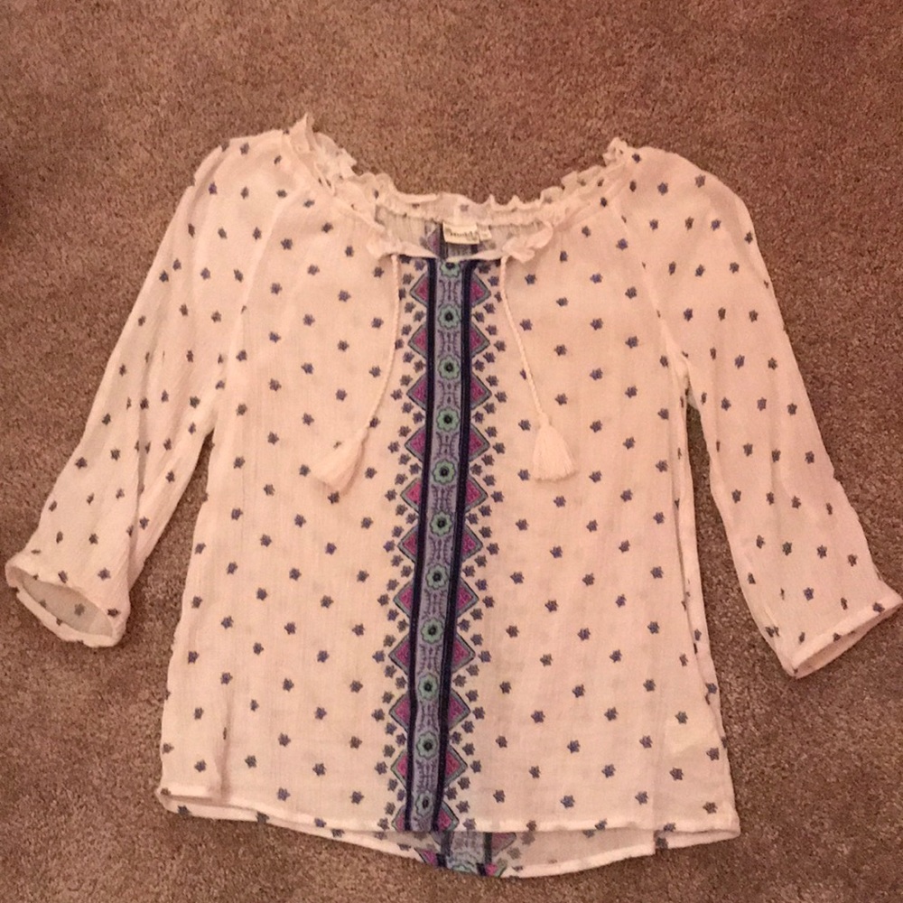 Girls Blouse Patterned Shirt